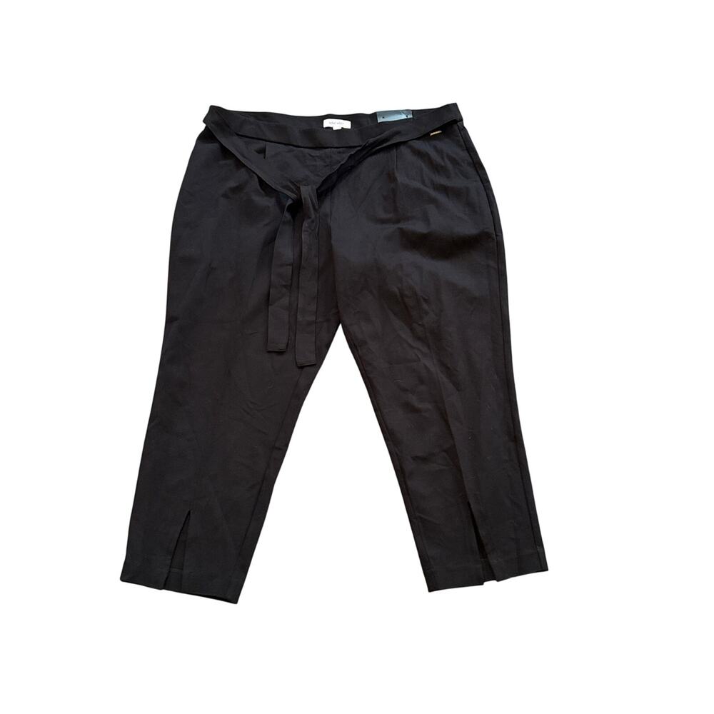 Nine West Crop Tie Front Dress Pant Black XXL